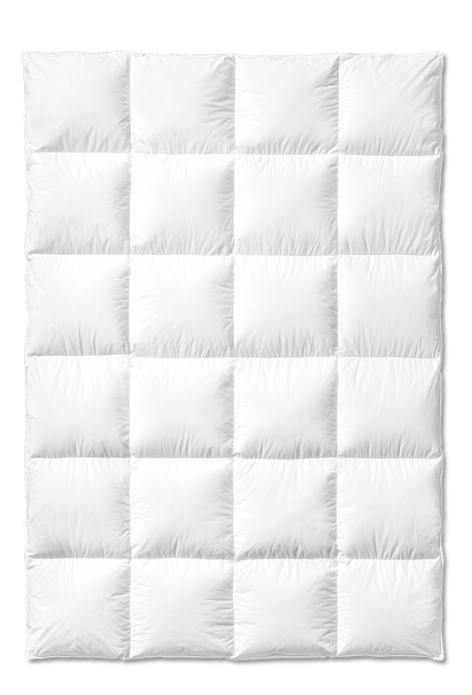 Sleepwell Comfort Daunendecke in Weiß, bietet luxuriösen Schlafkomfort mit exquisiter Daunenfüllung für erholsame Nächte.